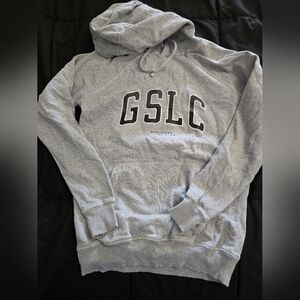 Gymshark Light Gray Hoodie with Black Lettering